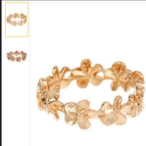 14k Rose Gold Plated Flower Band